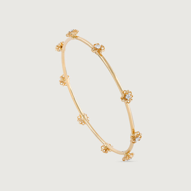 Crochet Shine Gold and Diamond Bangle 5