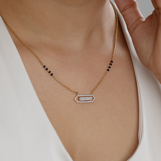 Modern Marvel Gold and Diamond Mangalsutra 2