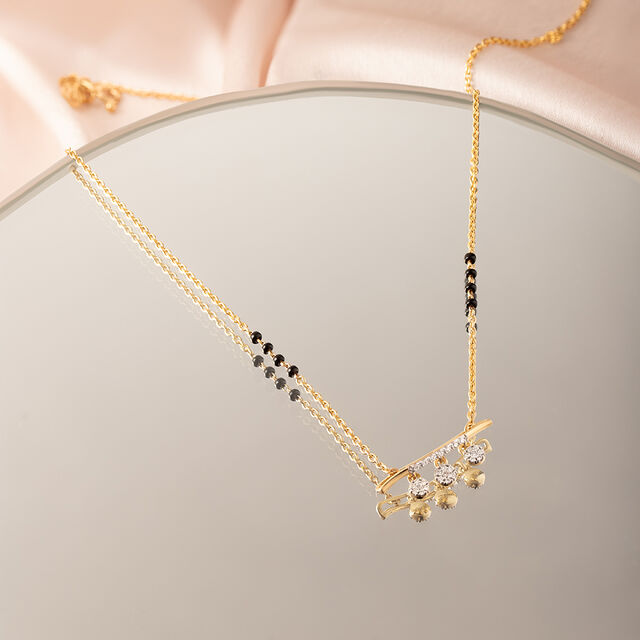 Trinity of Grace Gold and Diamond Vati Mangalsutra 