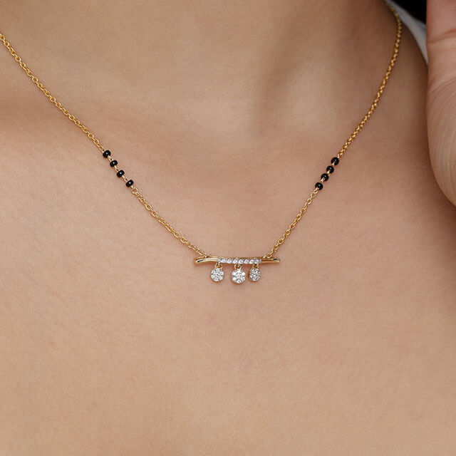 Trinity of Grace Gold and Diamond Vati Mangalsutra 2