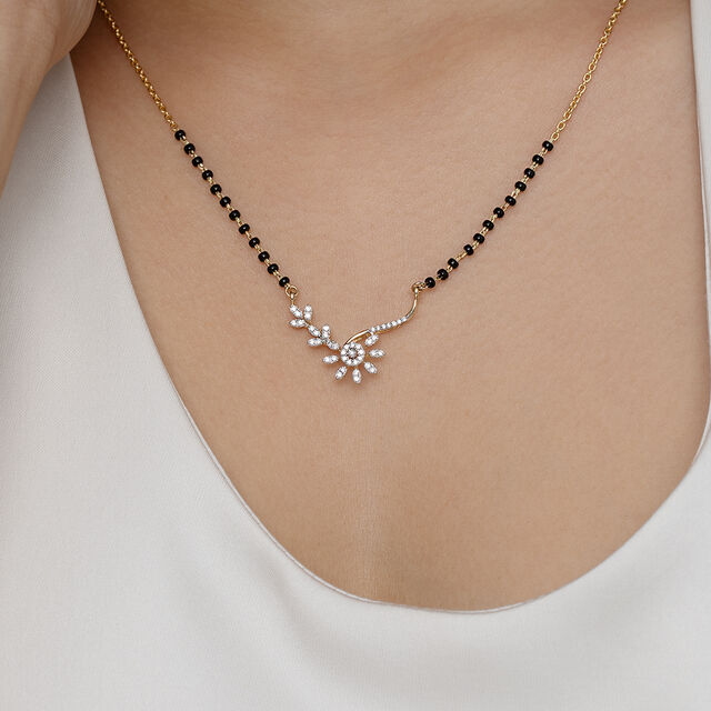 Floral Radiance Gold and Diamond Mangalsutra 2