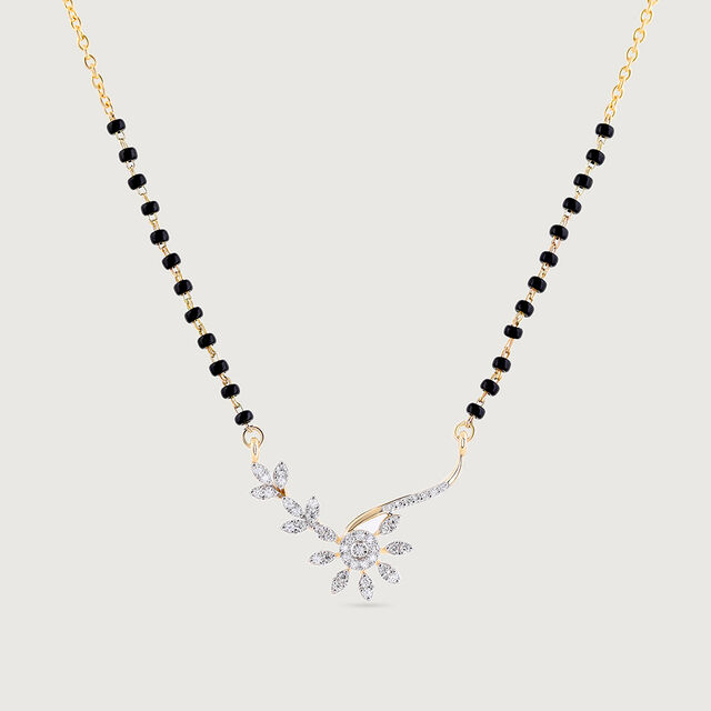 Floral Radiance Gold and Diamond Mangalsutra 4