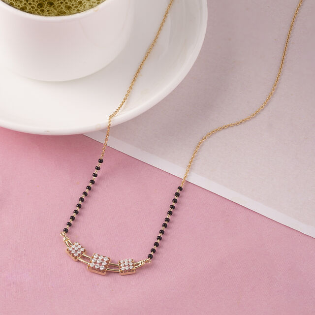 Glitter Grid Gold and Diamond Mangalsutra 
