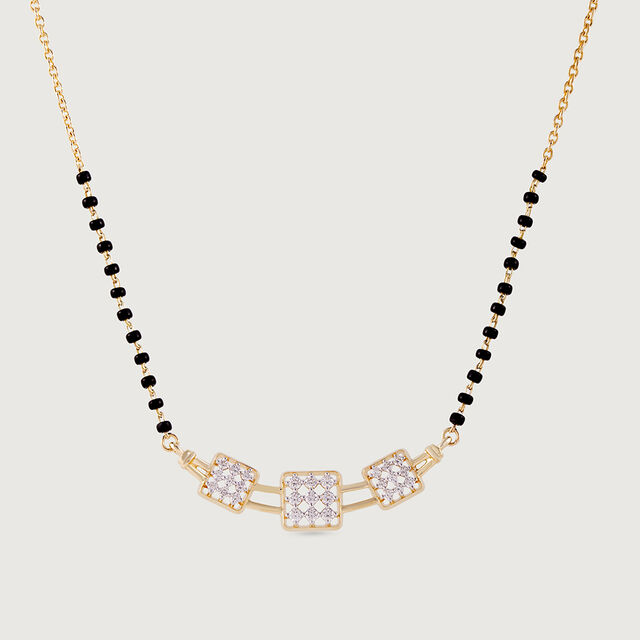 Glitter Grid Gold and Diamond Mangalsutra 4
