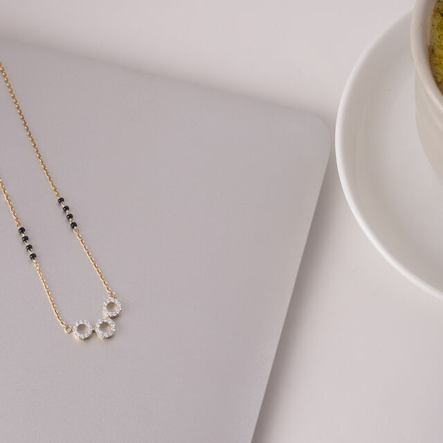 Infinity Circles Gold and Diamond Mangalsutra 