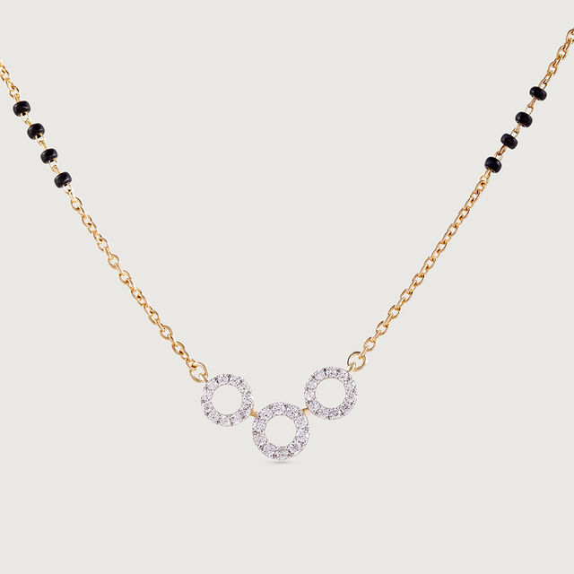 Infinity Circles Gold and Diamond Mangalsutra 4