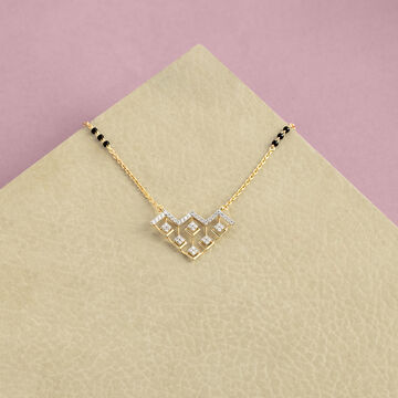 Vivid Vortex Gold and Diamond Mangalsutra