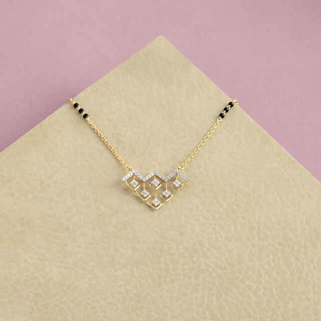 Vivid Vortex Gold and Diamond Mangalsutra 
