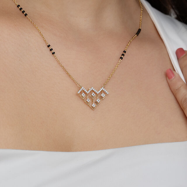 Vivid Vortex Gold and Diamond Mangalsutra 2