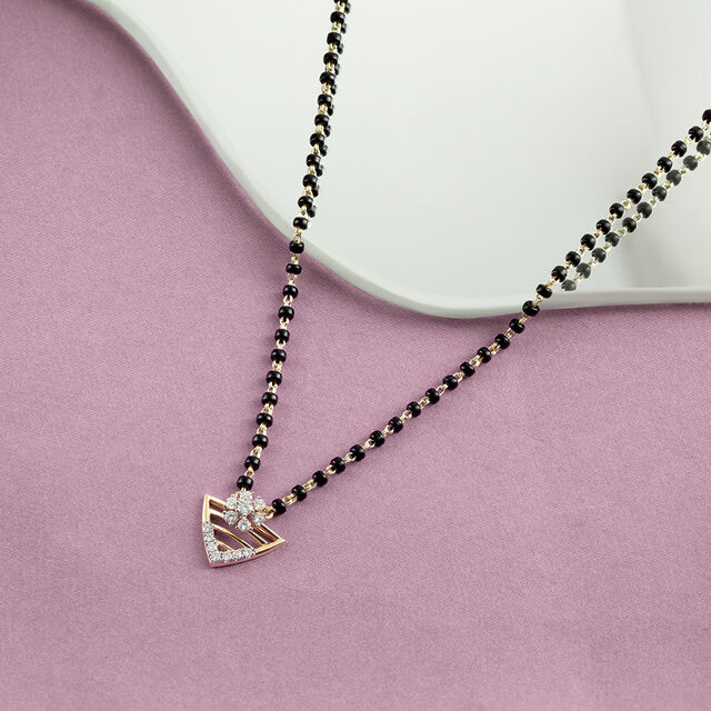 Floral Bloom Gold and Diamond Mangalsutra 