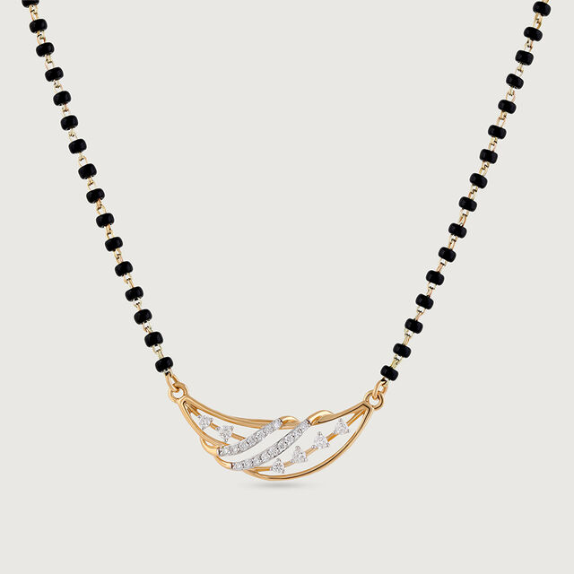 Woven Waves Gold and Diamond Mangalsutra 3