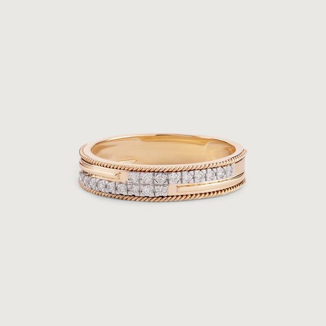 Layered Precision Gold & Diamond Finger Ring for Men 3