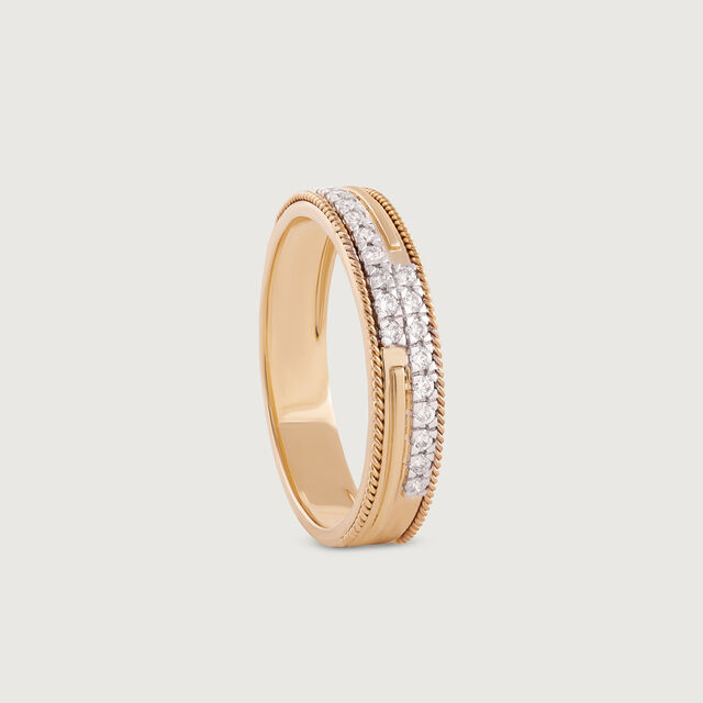 Layered Precision Gold & Diamond Finger Ring for Men 4