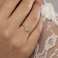 Bold 18 Karat Yellow Gold And Diamond Textured Finger Ring 2