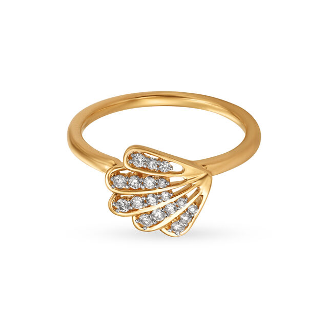18kt Yellow Gold Sea Shell Finger Ring,,hi-res image number null