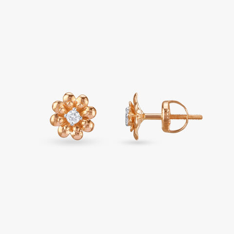 Little Petals Diamond Stud Earrings for Kids