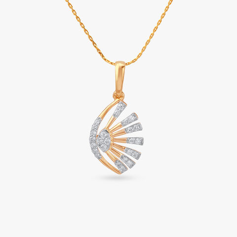 Delicate Gleam Diamond Pendant and Earrings Set