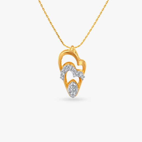 Heart Frame Diamond Pendant