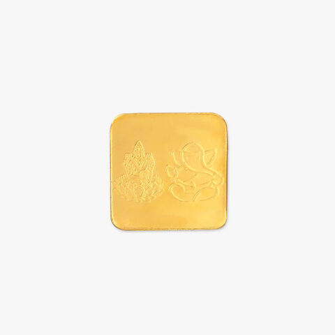 1 gram 24 Karat Gold Coin with Lakshmi Ganesha Motif