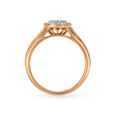 14KT White And Rose Gold Diamond Finger Ring,,hi-res image number null