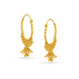 Elaborate Gold Hoops with Jhumka,,hi-res image number null