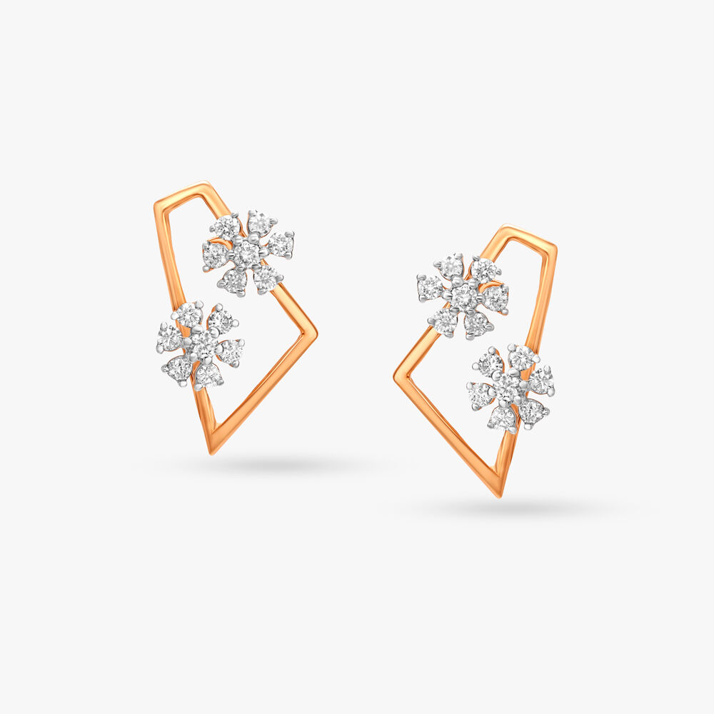 Geometric diamond new arrivals earrings