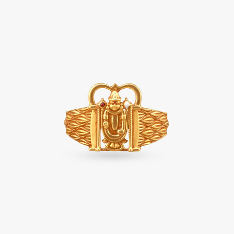 Regal Deity Gold Ring for Men