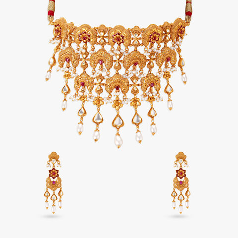 Zardosi Choker Necklace Set