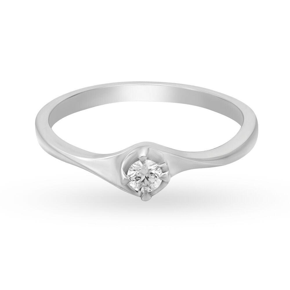Symphonic 950 Karat Platinum And White Gold Finger Ring