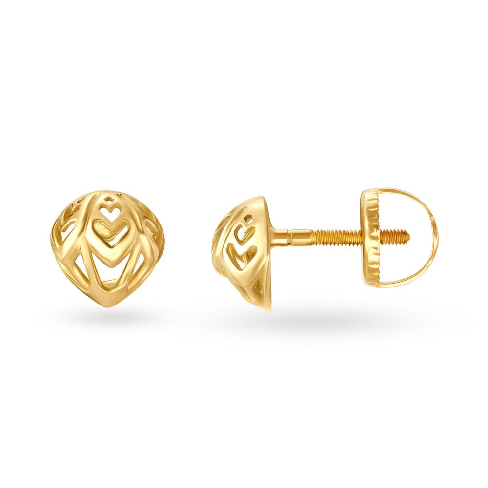 Stylish Gold Stud Earrings