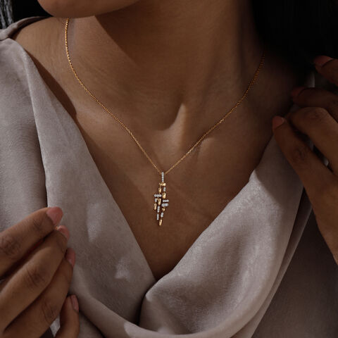 Linear Rhythm Diamond Pendant