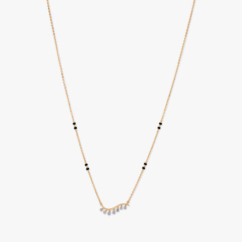 Curved Vine Diamond Mangalsutra