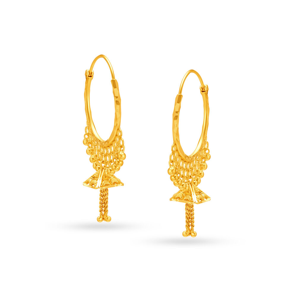 Gold bali earrings designs tanishq sale