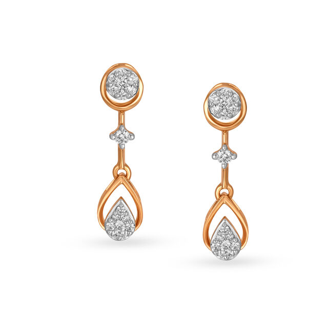 Stellar Rose Diamonte necklace and earrings set 67200A main image 0