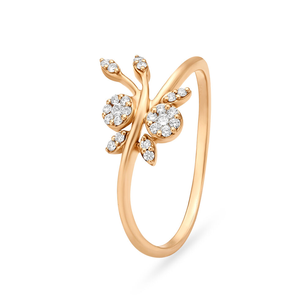 Pave Diamond Butterfly Gold Ring | Mabel Chong