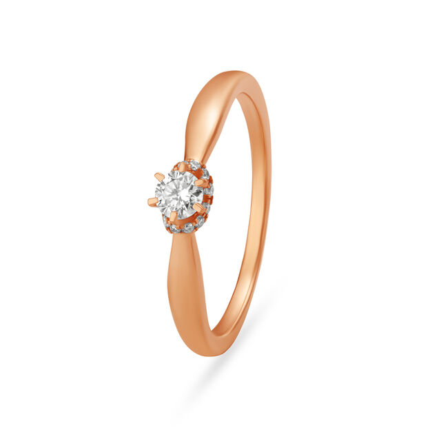 Serene Rose Gold Finger Ring,,hi-res image number null