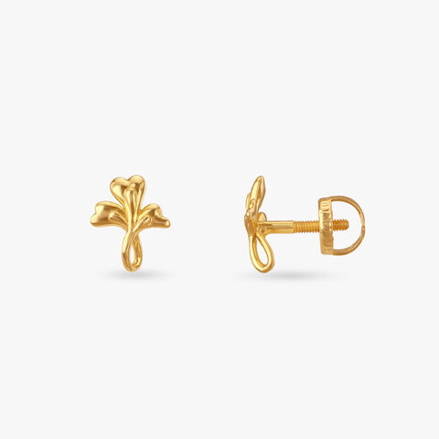 Baby Bloom Gold Stud Earrings for Kids