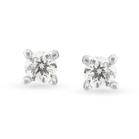 Subtle Diamond Single Stone Stud Earrings for Kids