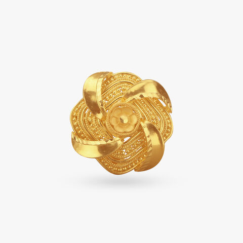 Majestic Bloom Gold Finger Ring
