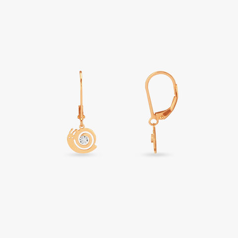 Snail Trails Diamond Hoop Earrings for Kids