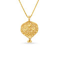Ornate Gold Rhombic Pendant,,hi-res image number null