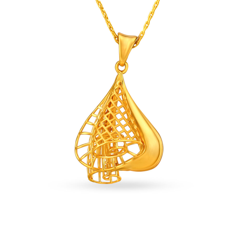 Meticulously Detailed Gold Pendant