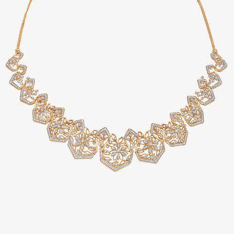 Petal Prism Diamond Necklace Set