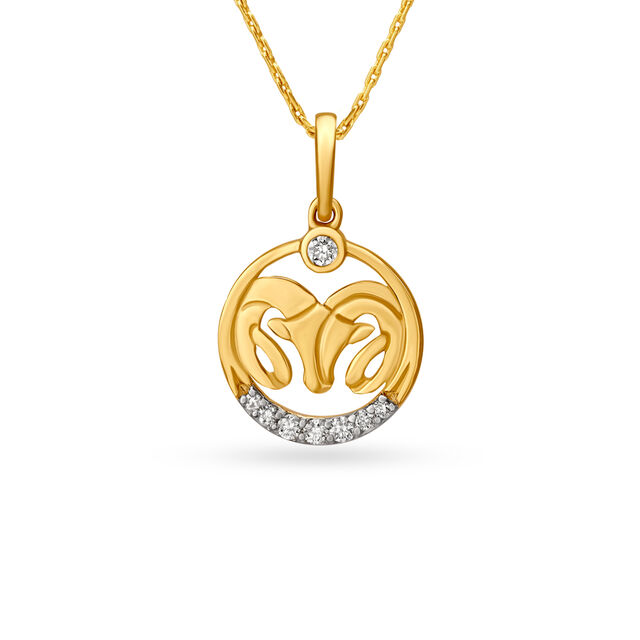 Lynx Aries Diamond Pendant,,hi-res image number null