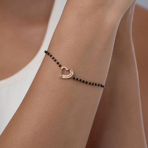 Heart Shine Gold & Diamond Bracelet