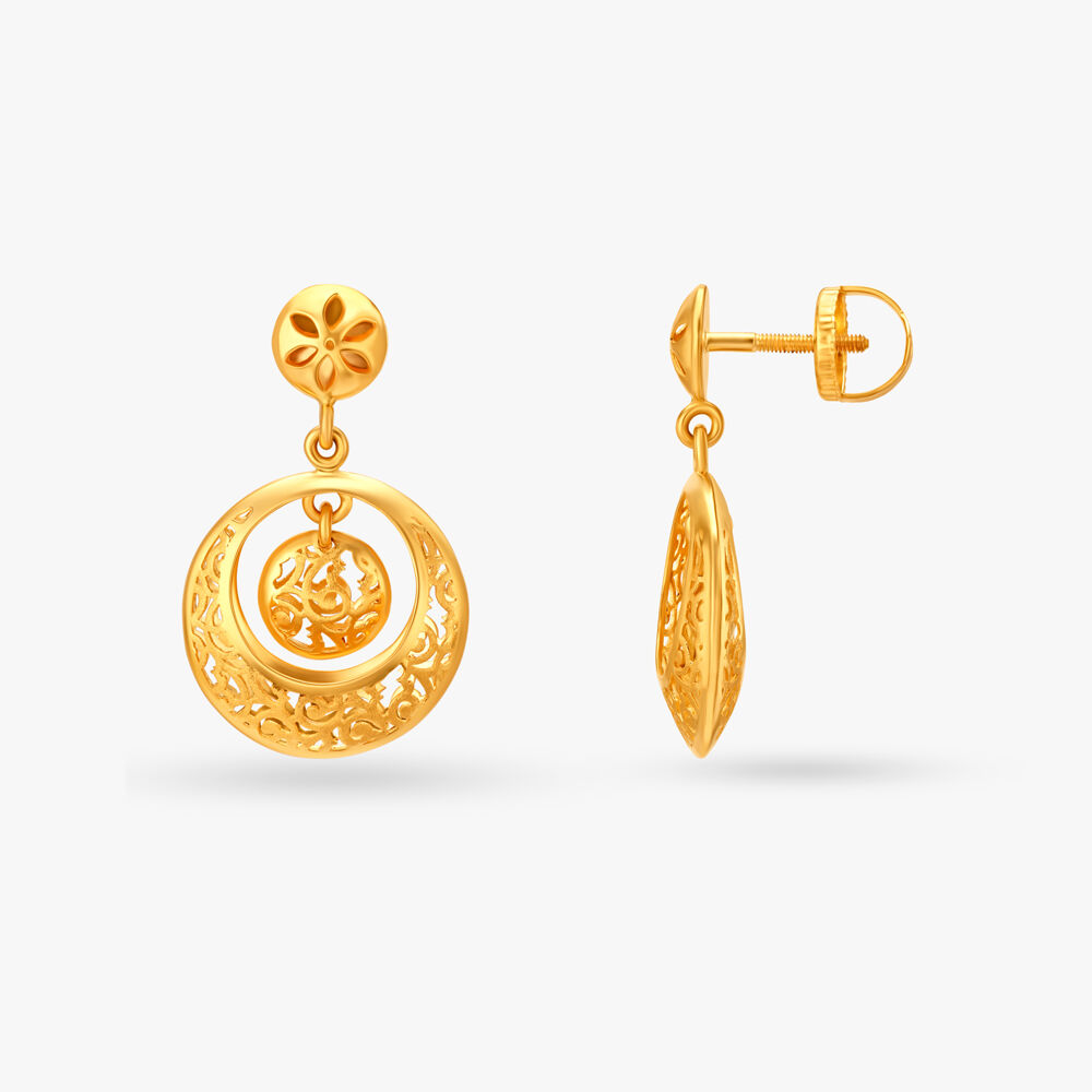 Majestic Chand Bali Pendant and Earrings Set Tanishq Online Store
