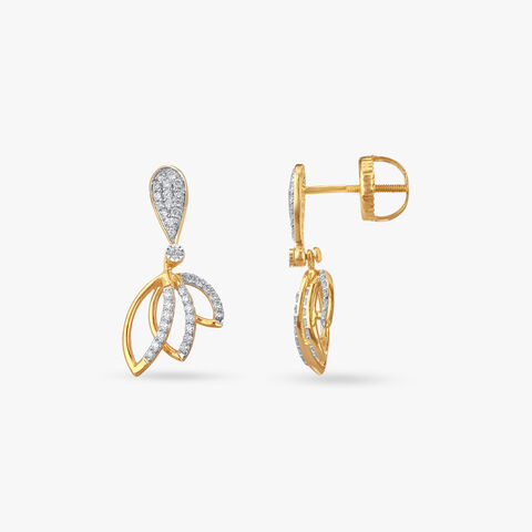 Graceful Cascade Diamond Drop Earrings