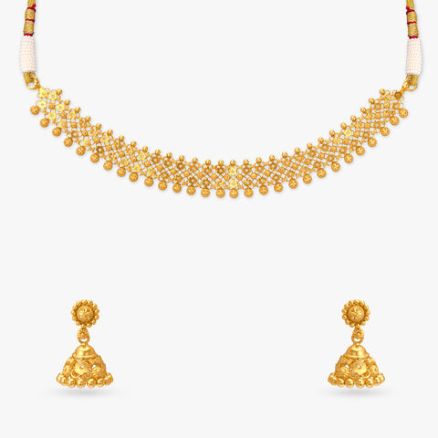 Regal Radiance Gold Necklace Set