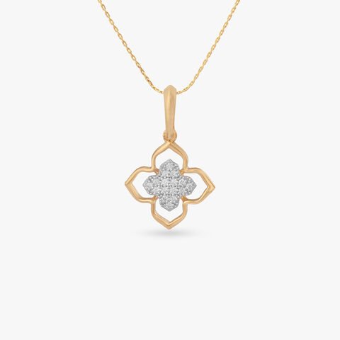 Petal Crest Diamond Pendant