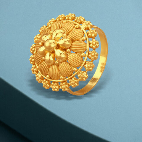 Floral Grandeur Gold Ring